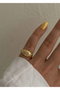 Heliophilia Silver Anillo de Cuerpo de Latón Dorado Ajustable